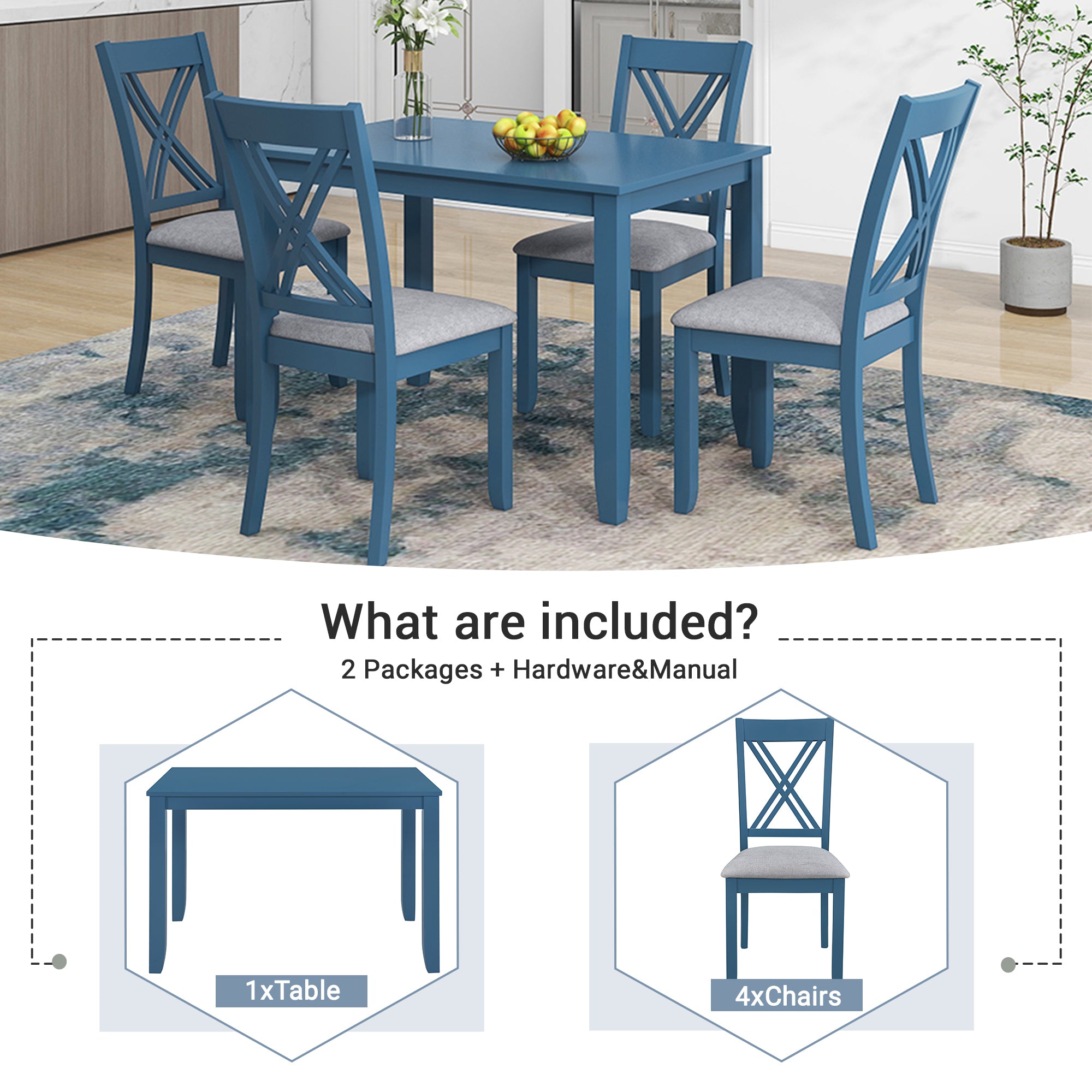 Wood dining table