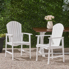 Outdoor Solid Wood Lounge Chair (Set of 2) - White