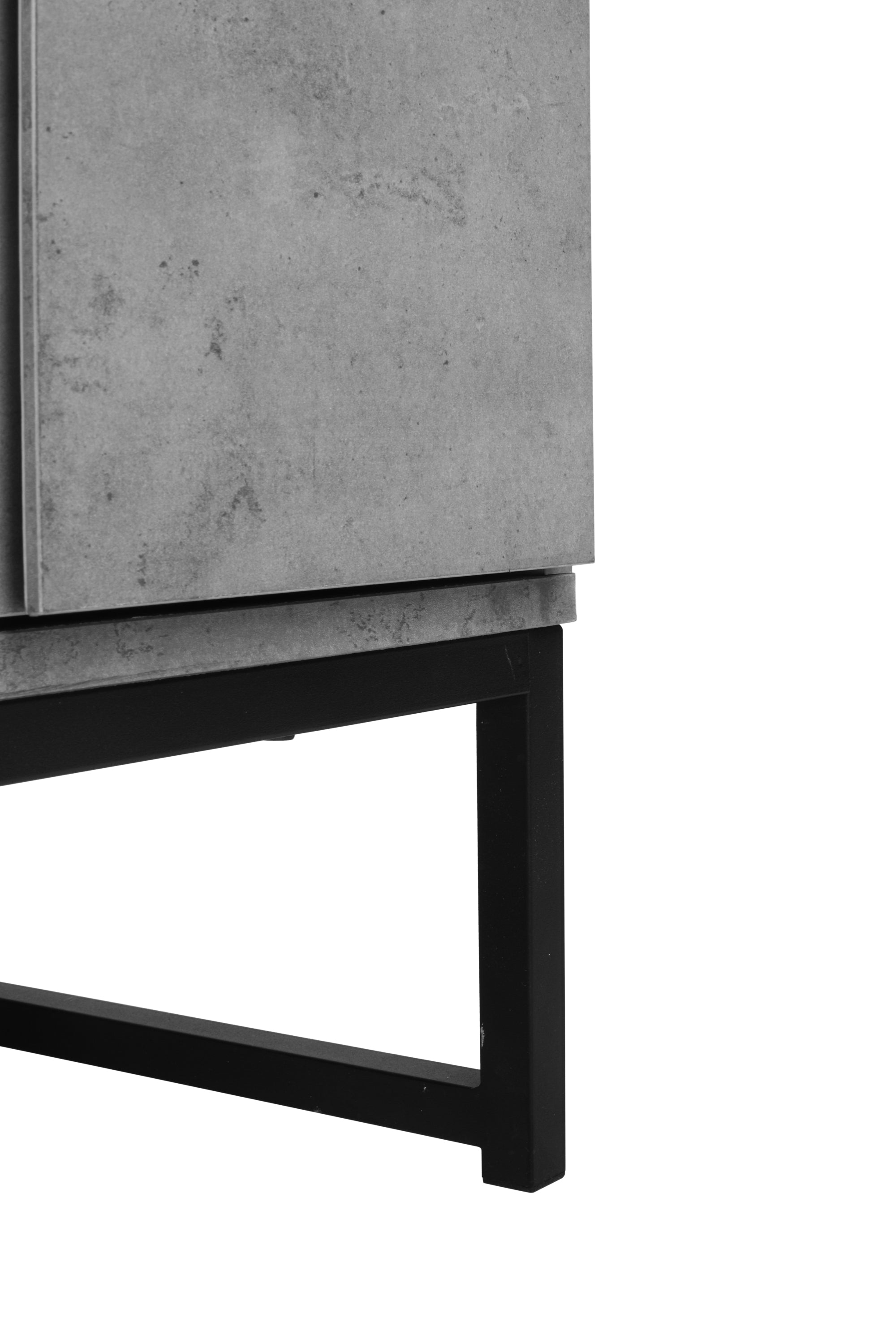 2 Drawer Nightstand,geometric elements - Cement Grey