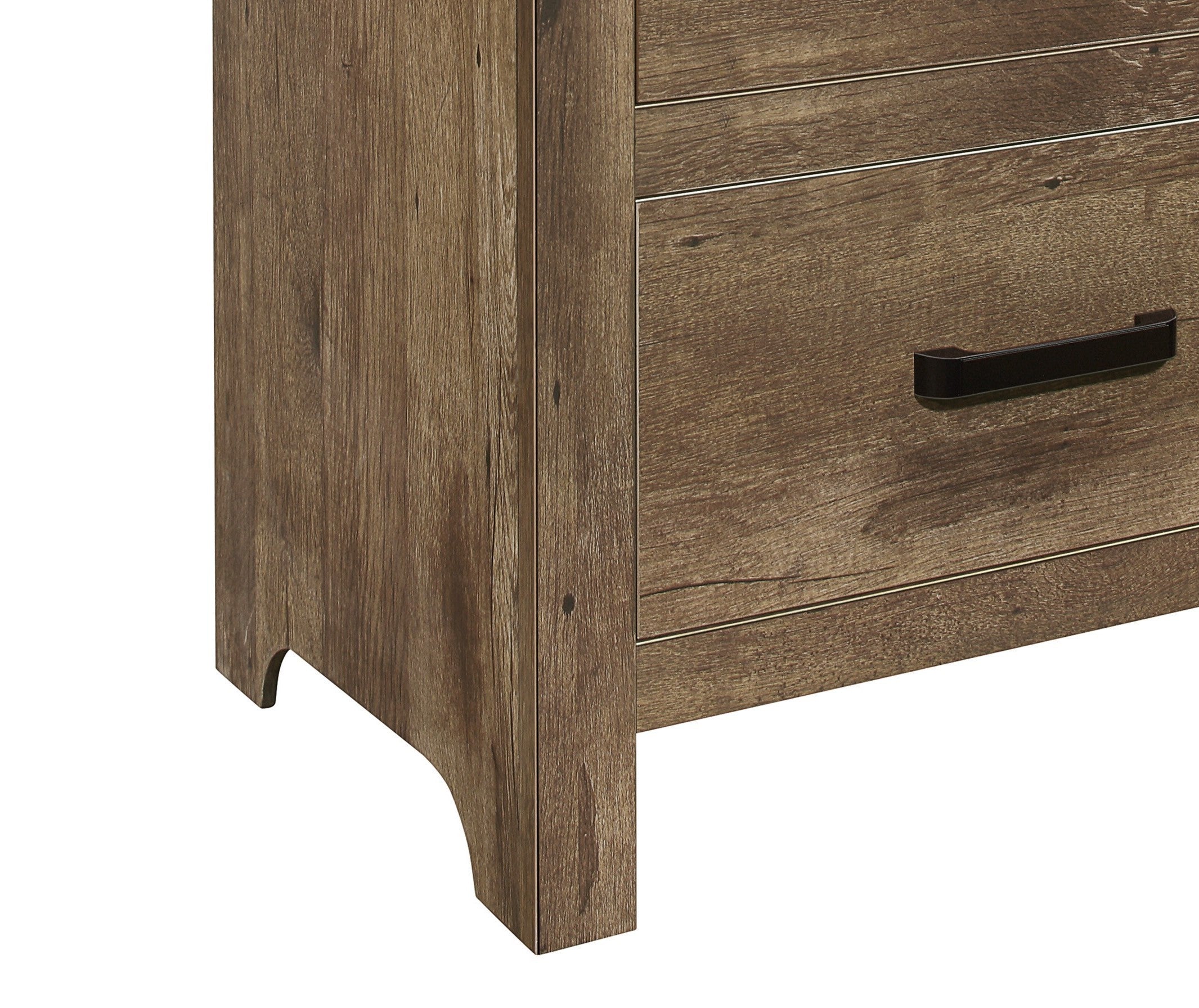 Bedroom Wooden Nightstand Weathered Pine Finish