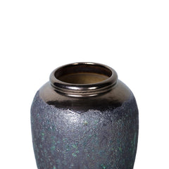 12"H Artisanal Piece Vintage Smoke Ceramic Vase