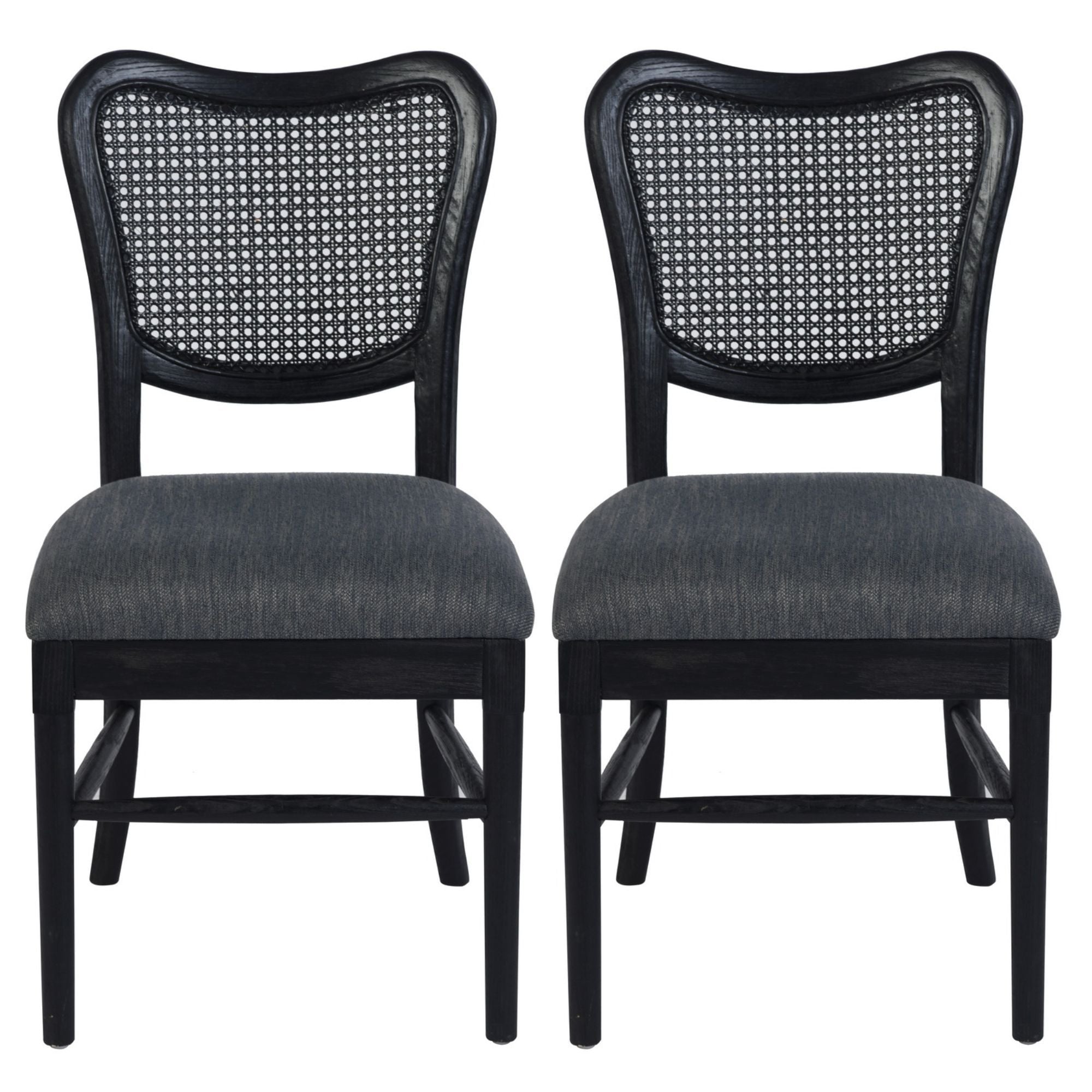 Rattan back chairs