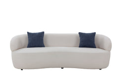 3 Seat Cloud Couch Boucle Modern Curved Sofa Living Room, Bedroom, Office, Beige