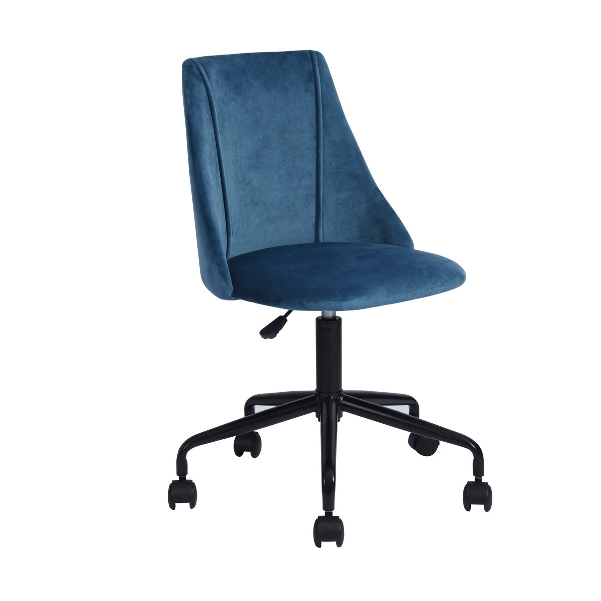 Modern Swivel Office Chair - Blue Velvet