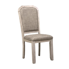 Taupe Upholstered Side Chair (Set of 2) - Traditional, Rustic Grey Beige