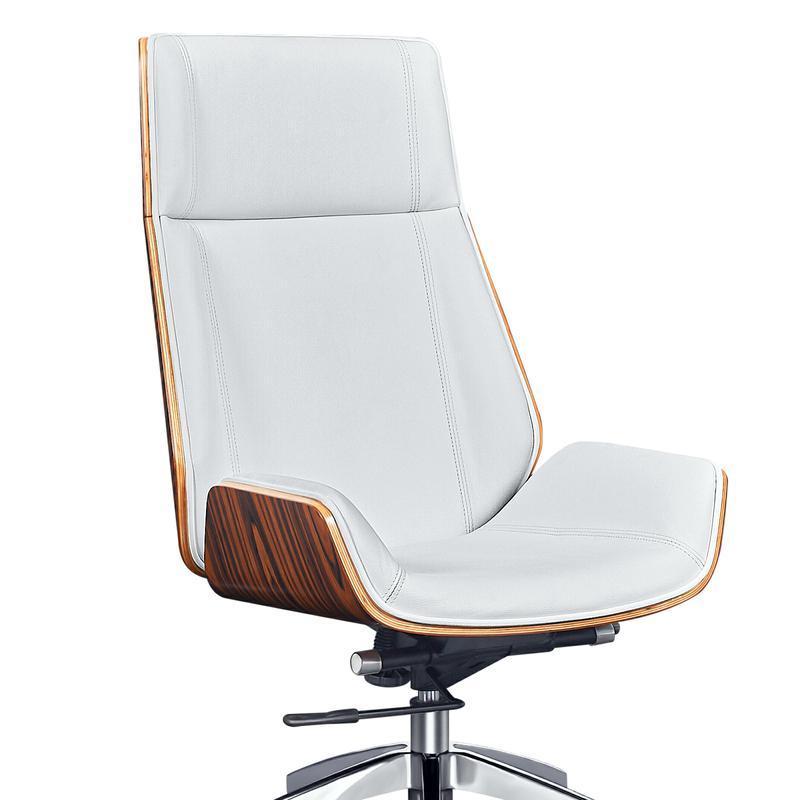 Luxury Modern Office Chair - Brown + White