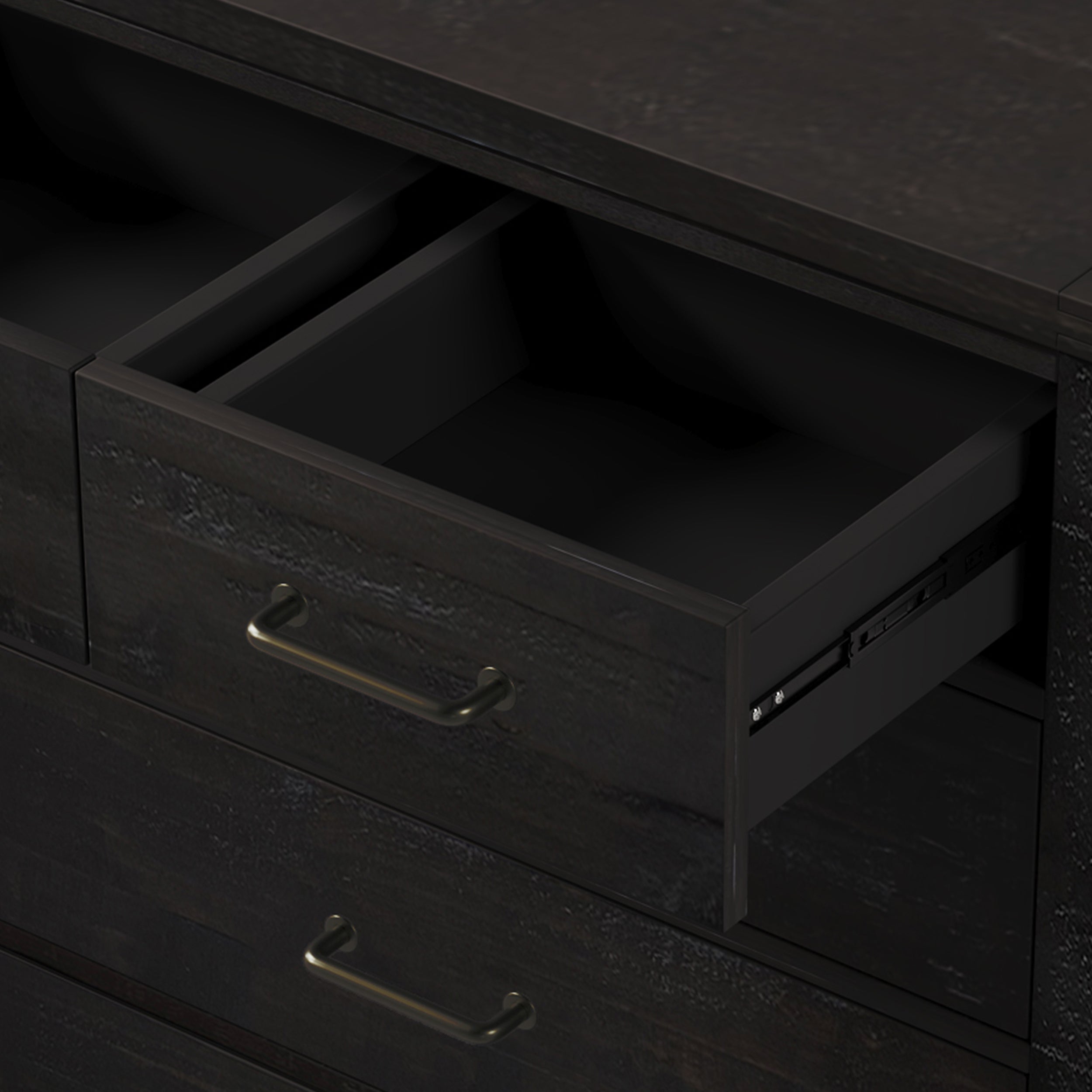 Rustic Farmhouse Style Solid Pine Wood Seven-Drawer Dresser