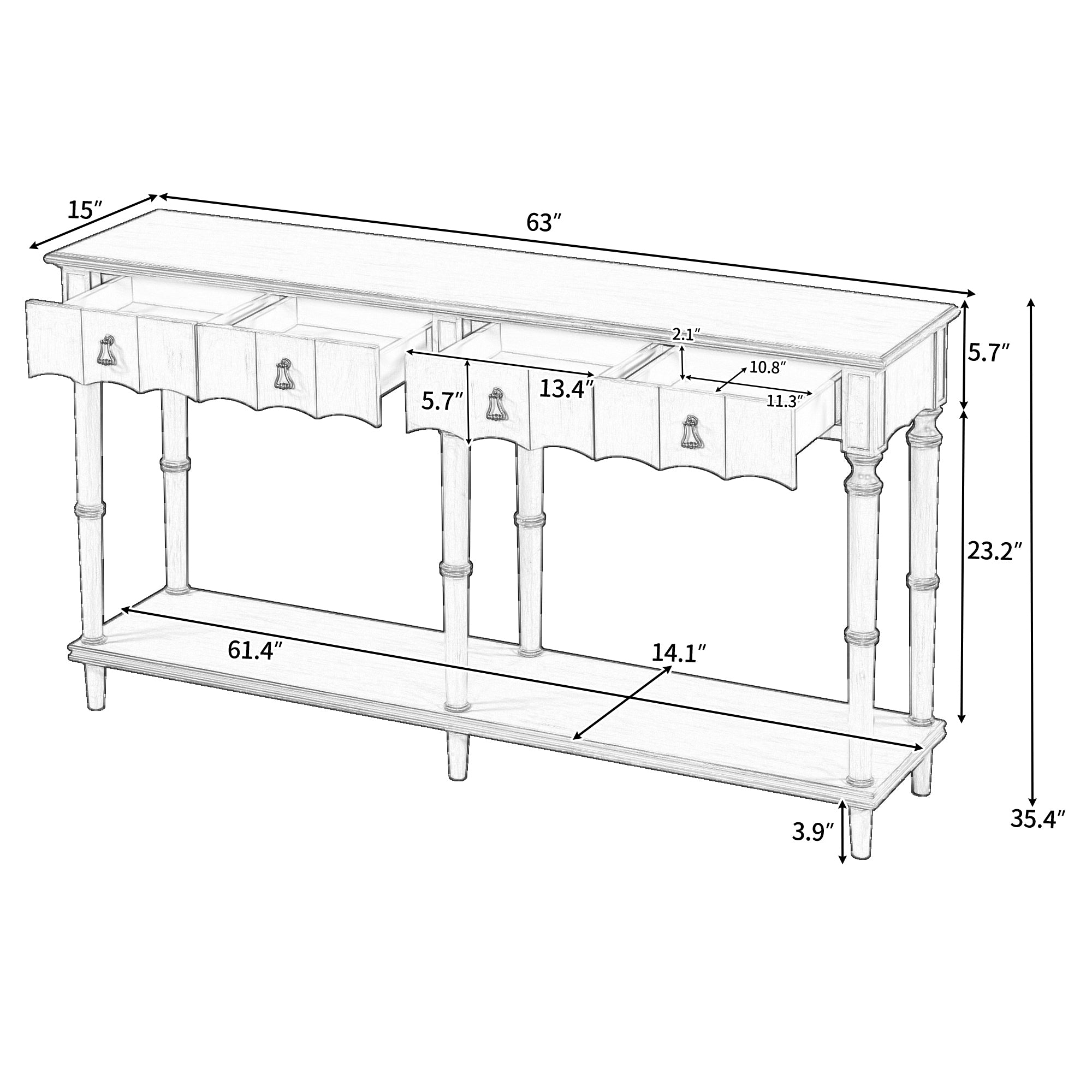 Entryway console table