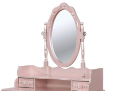 Rose Gold Princess Vanity w/ Stool