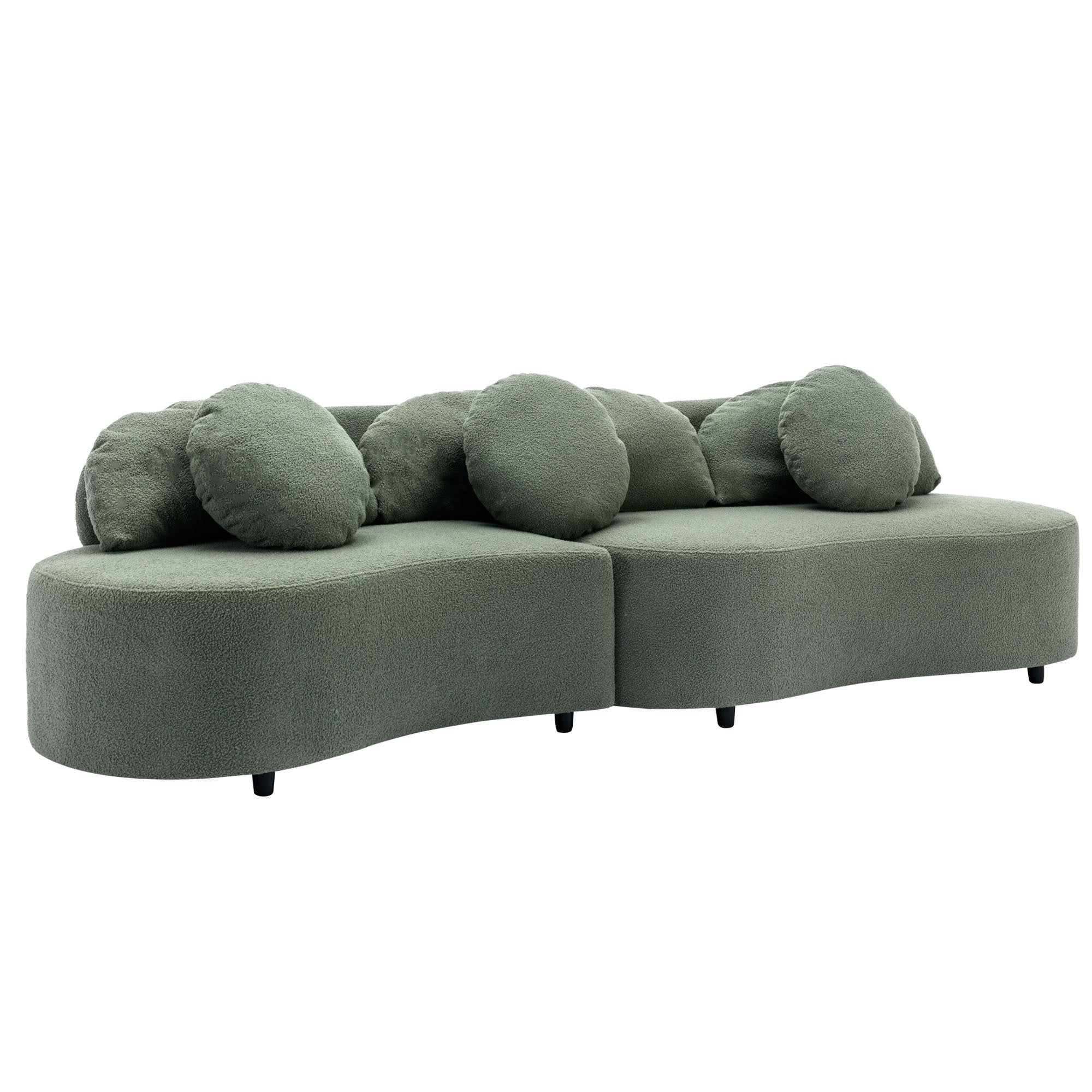 103.9" Modern Living Room Sofa Velvet Upholstered Couch Furniture - Green