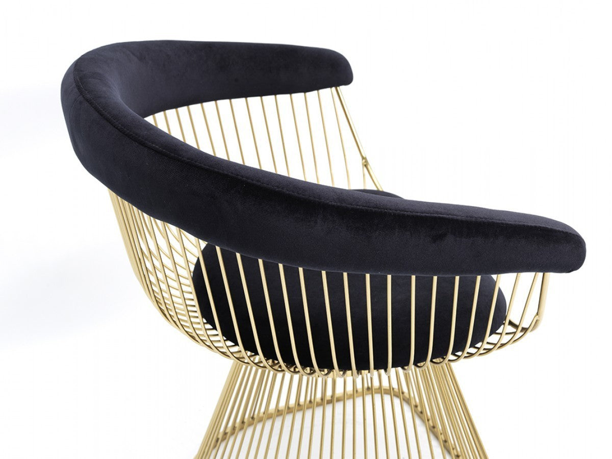 Black Velvet Chair