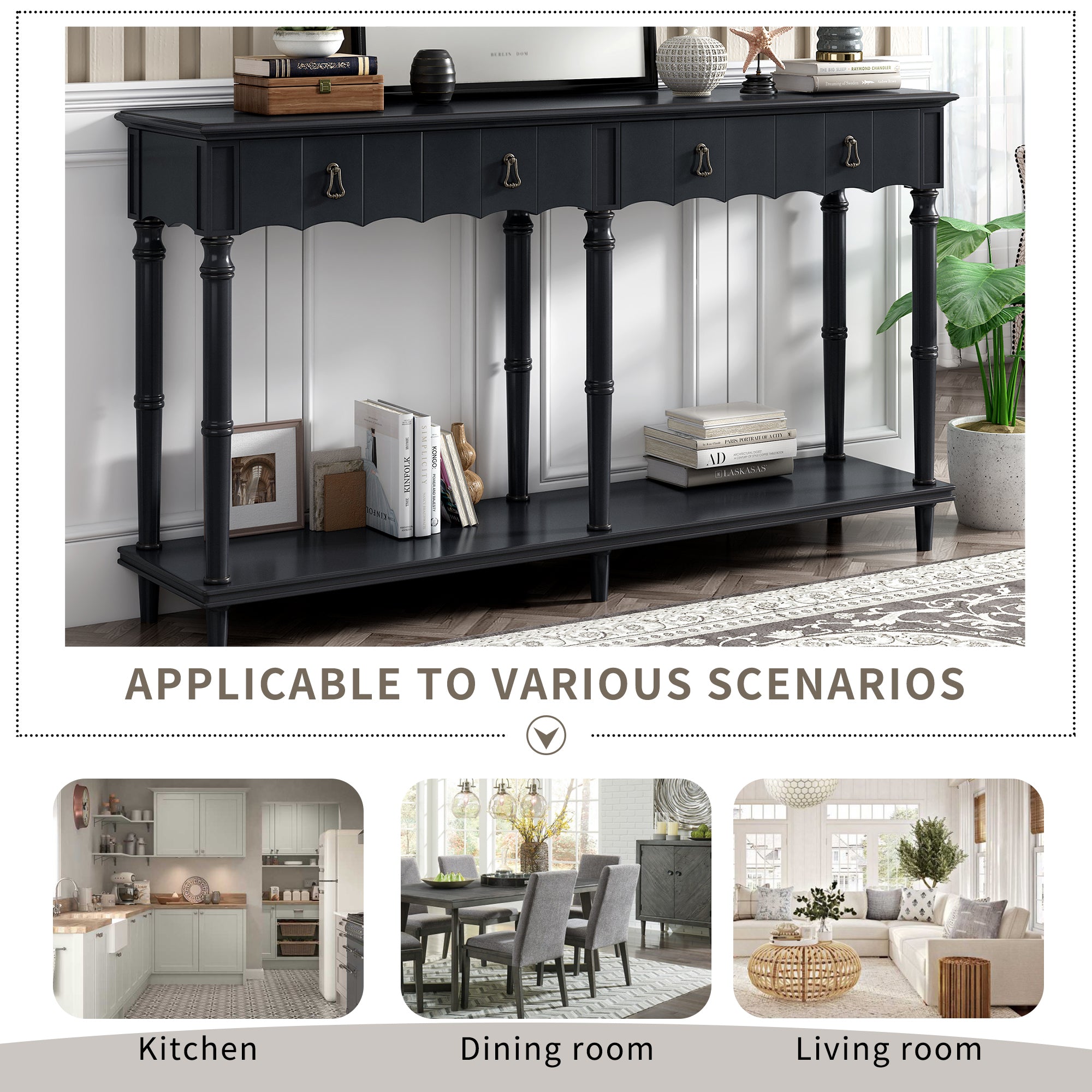 Country style console table