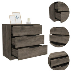 MAICOSY 27.5"W Modern 3 Drawers Dressers Small Closet Bedroom Furniture Brown