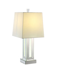 Glam Table Lamp, Mirrored & Faux Stones