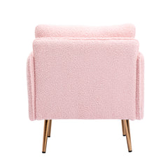 Lounge Chair, Accent Chair - Pink Teddy