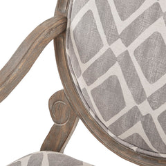 Brentwood Exposed Wood Arm Chair - Brown/ Grey