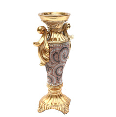 9.50"H Ambrose Chrome Plated Crystal Embellished Ceramic Vase