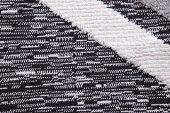 Diamonds Black and White Polyester Area Rug 8x10