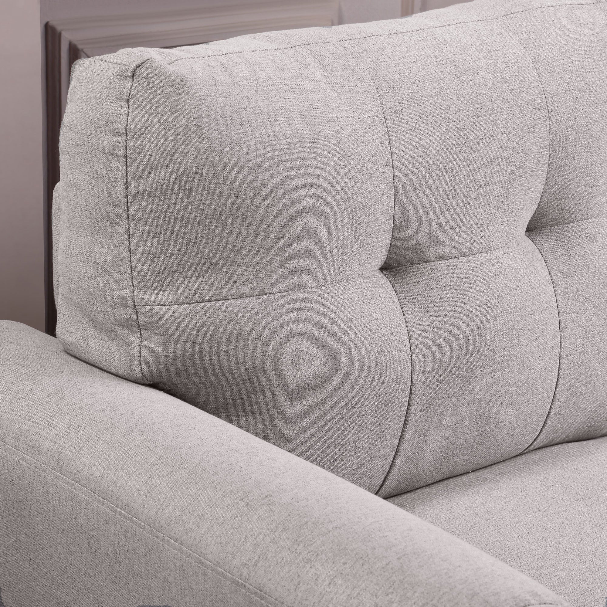 Modern Living Room Sofa Linen Upholstered Couch Furniture for Home or Office