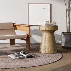 The Rook Rustic Side Table - Wood Pine