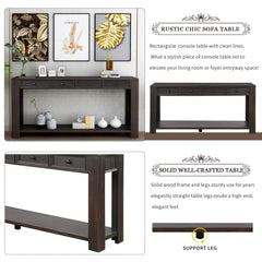 black console table