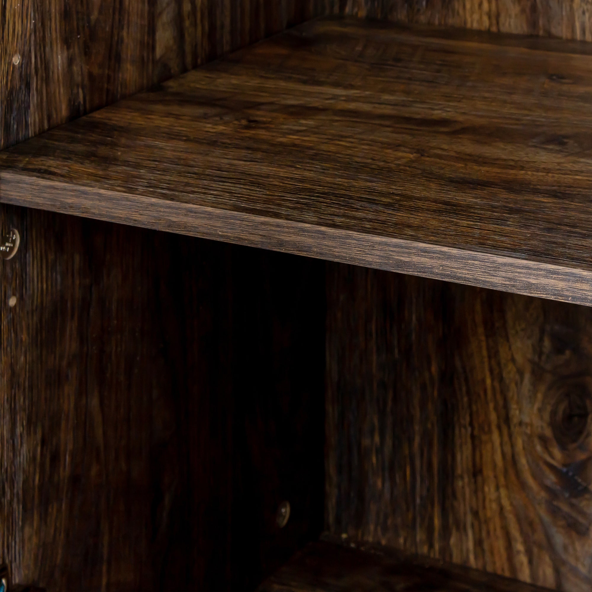 Espresso Cabinet with 4 Doors and 4 open shelves
