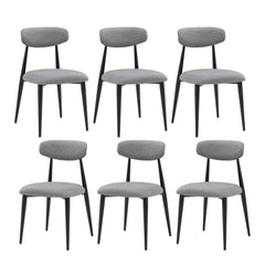 Dining Chairs Upholstered Chairs with Metal Legs (Set of 6) - Grey