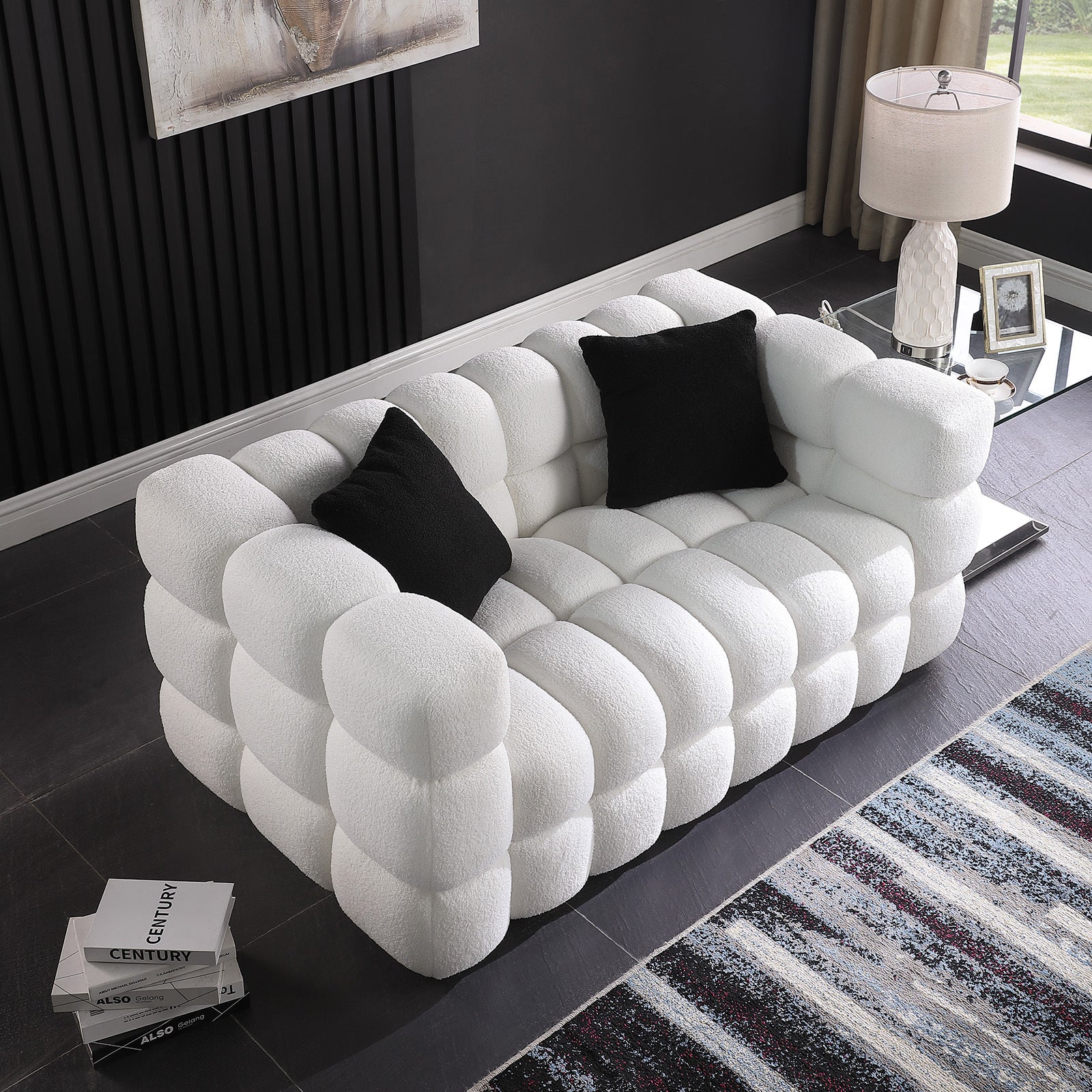 Marshmallow Sofa Boucle 2 Seater - White
