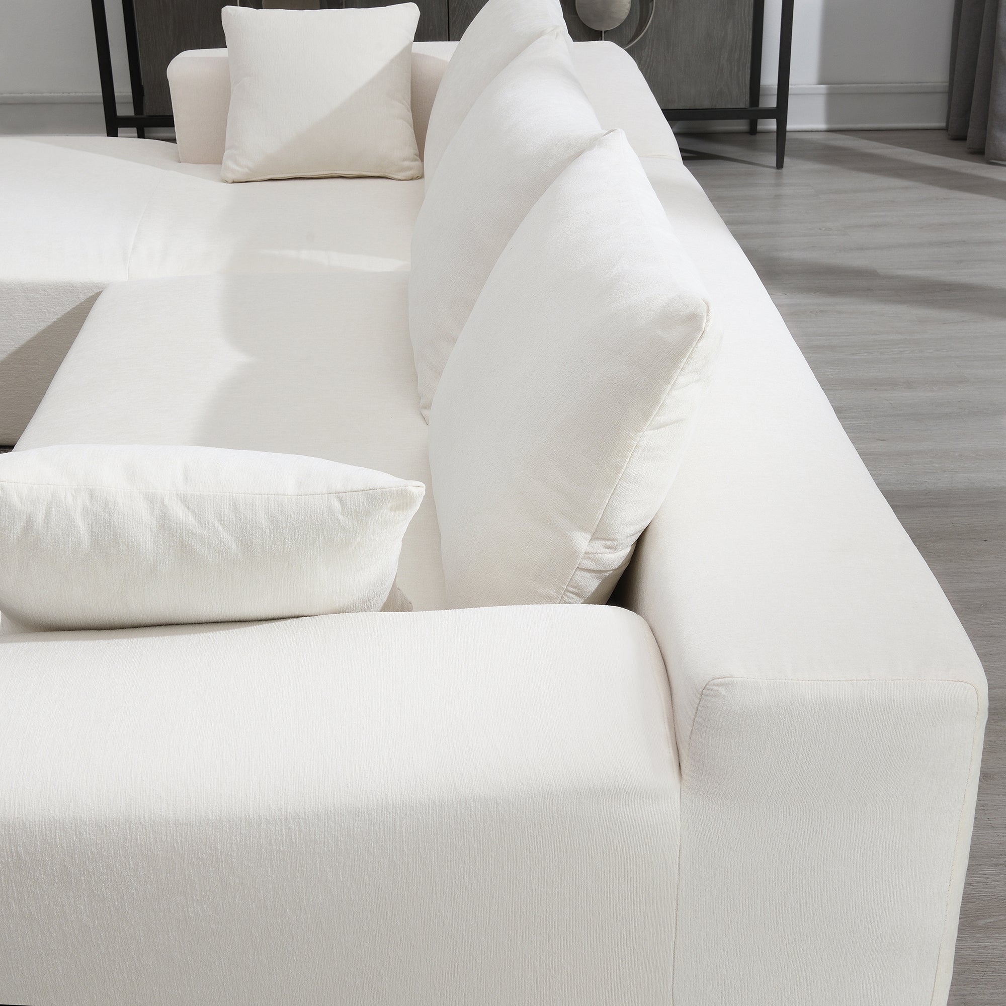 MAICOSY 109" L Shaped Sectional Sofa Bed Couches 2Pc Loveseat Chaise Convertible