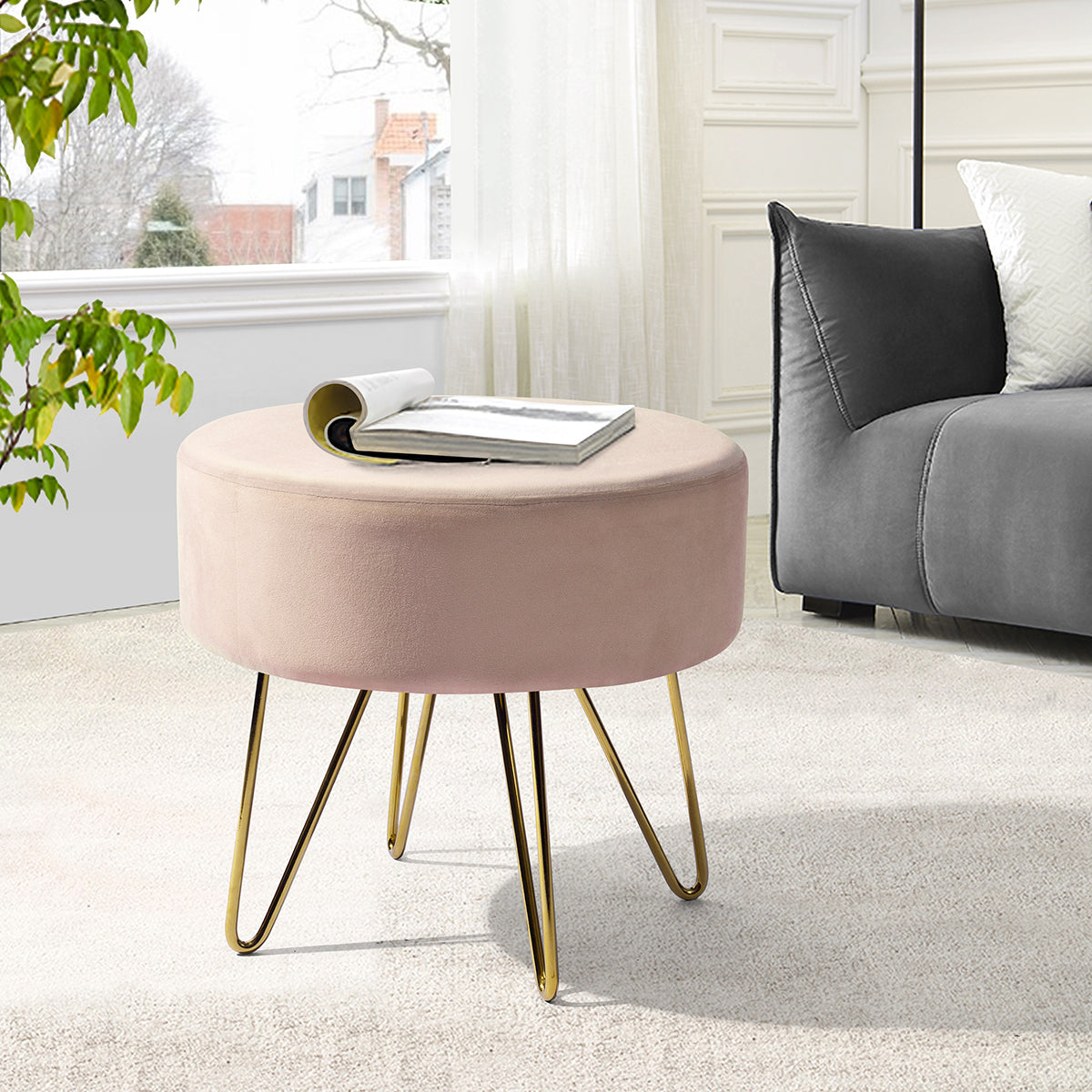 Metal Leg Stool