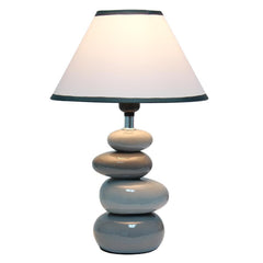 Priva 14.7" Table Desk Lamp - Grey with Fabric Shade