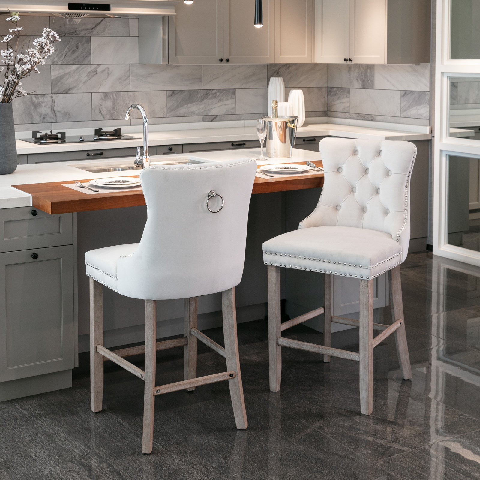 Wooden Leg Stools