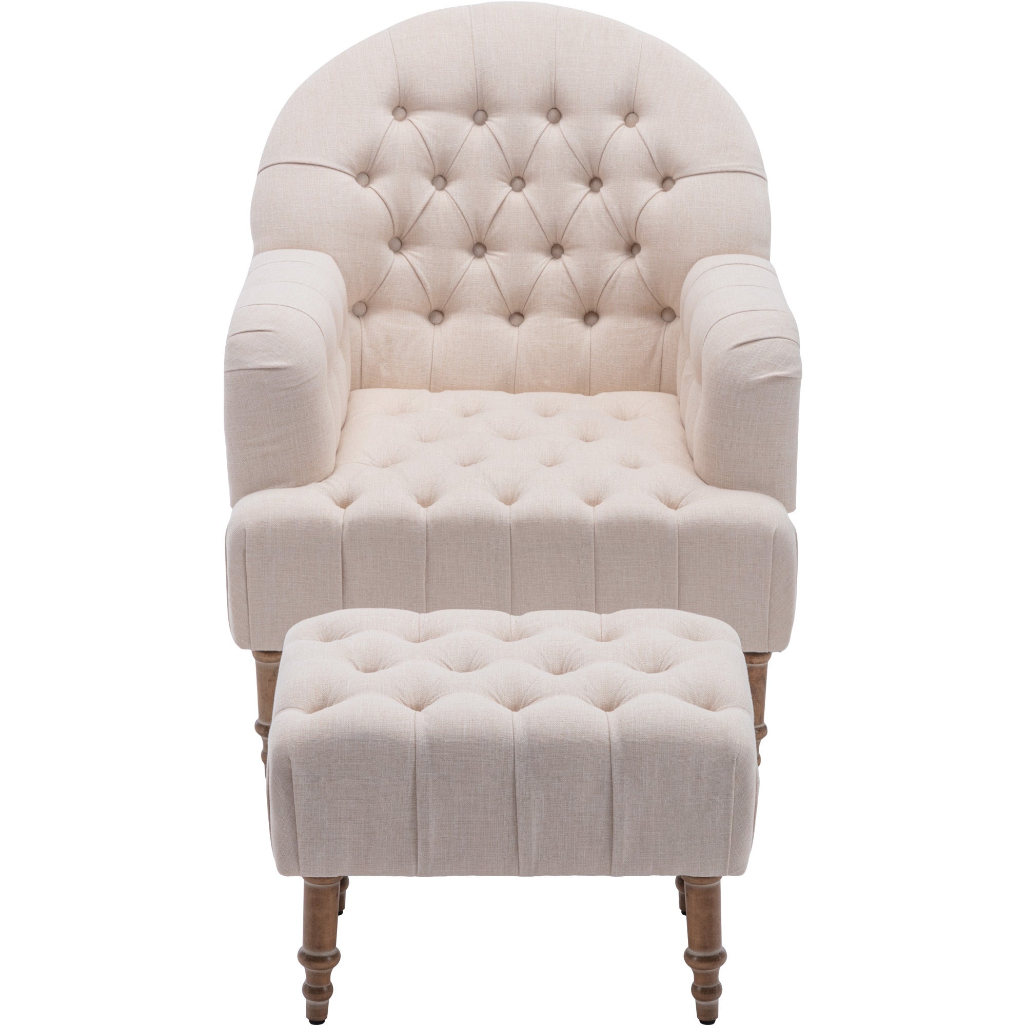 Beige Accent Tufted Chair