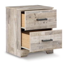 Whitewash Nightstand - 2 drawers