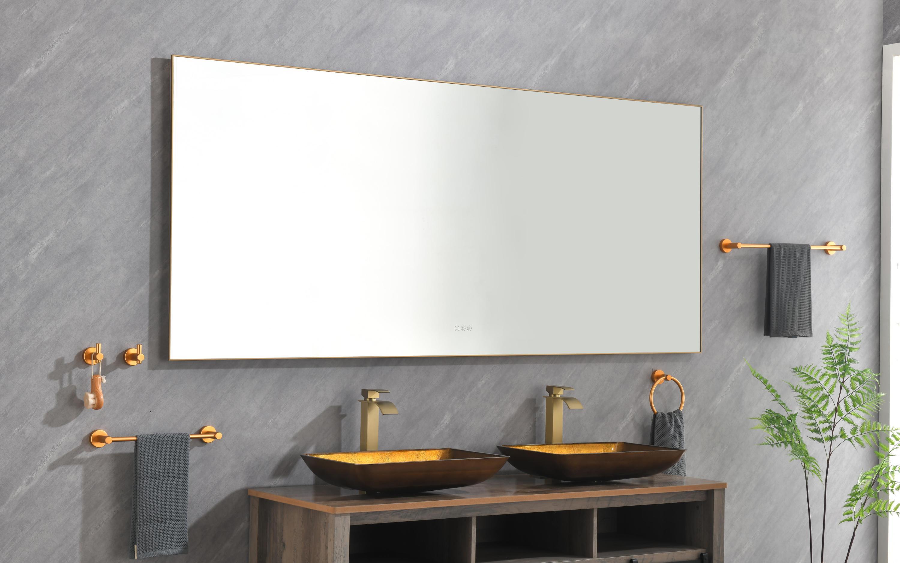 84x 36Inch LED Mirror Bathroom with Back Light, Anti-Fog Memory Large