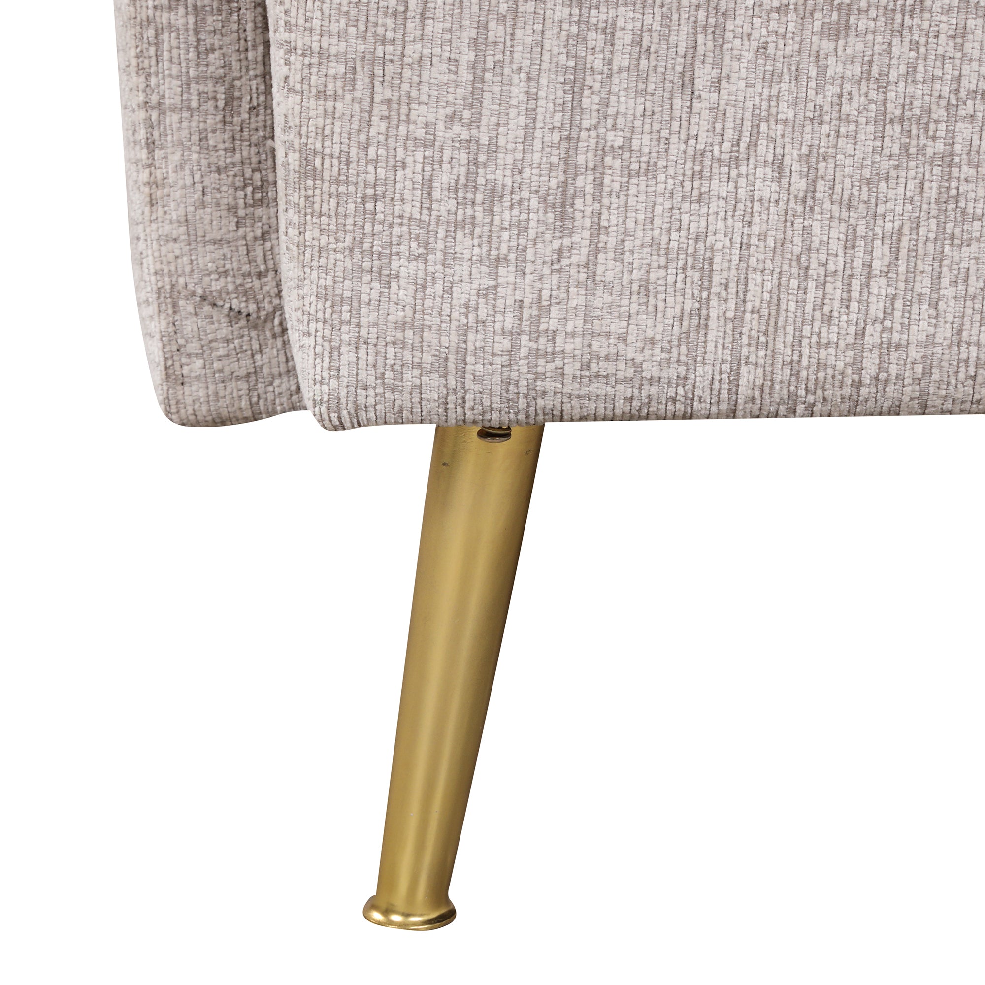 Mid-Century Accent Chair Arm Chair with Lumbar Pillow and Metal Legs - Light Grey