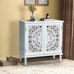 32" Tall 2-Door Accent Cabinet - White