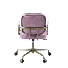 Vintage Office Chair, Top Grain Leather - Pink