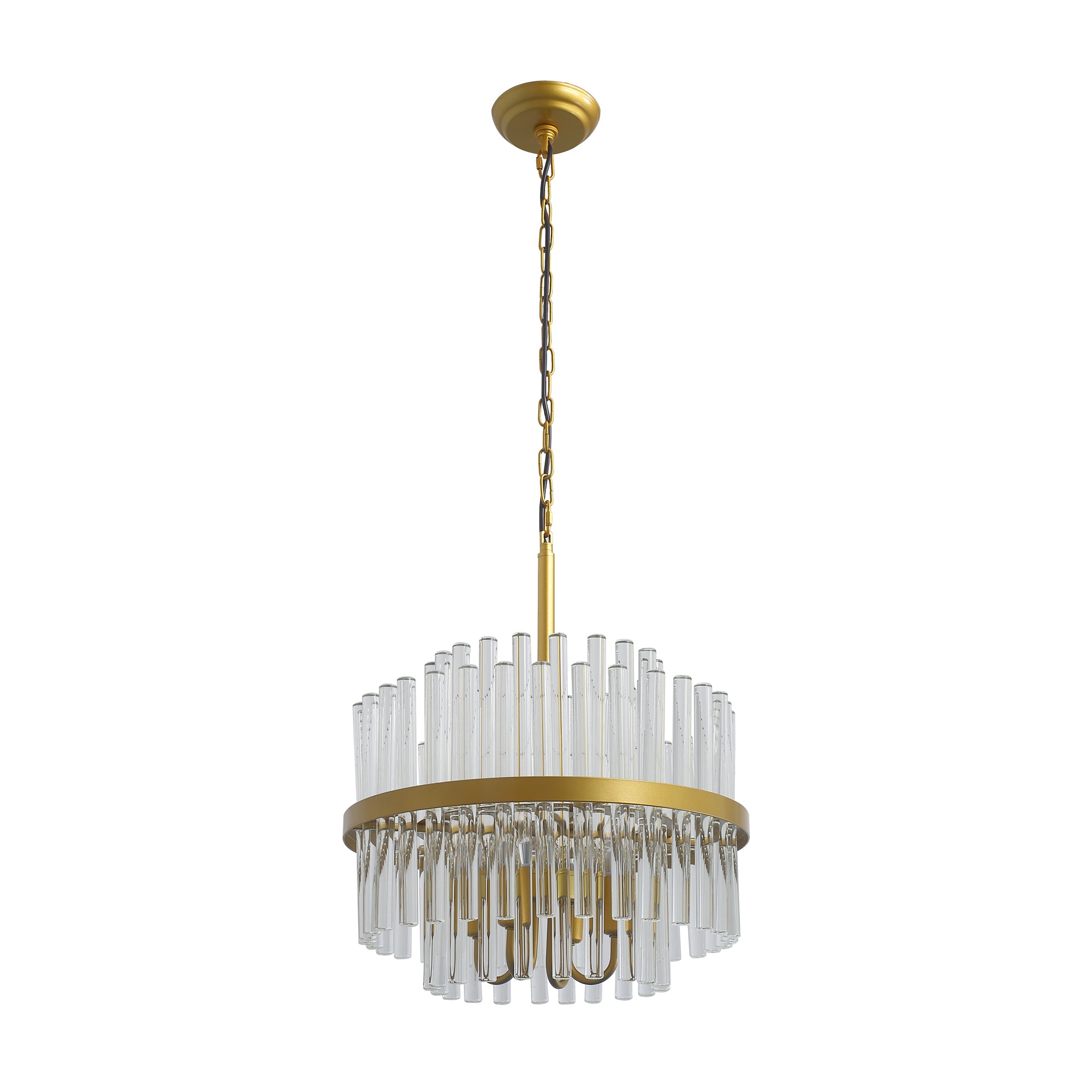 Modern American Cylindrical Crystal Chandelier-4 bulbs -E12 lamp holder