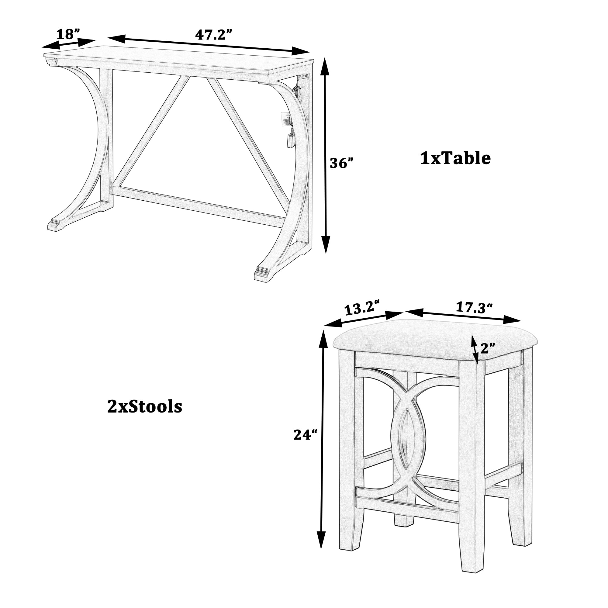 Cream Dining Table Set