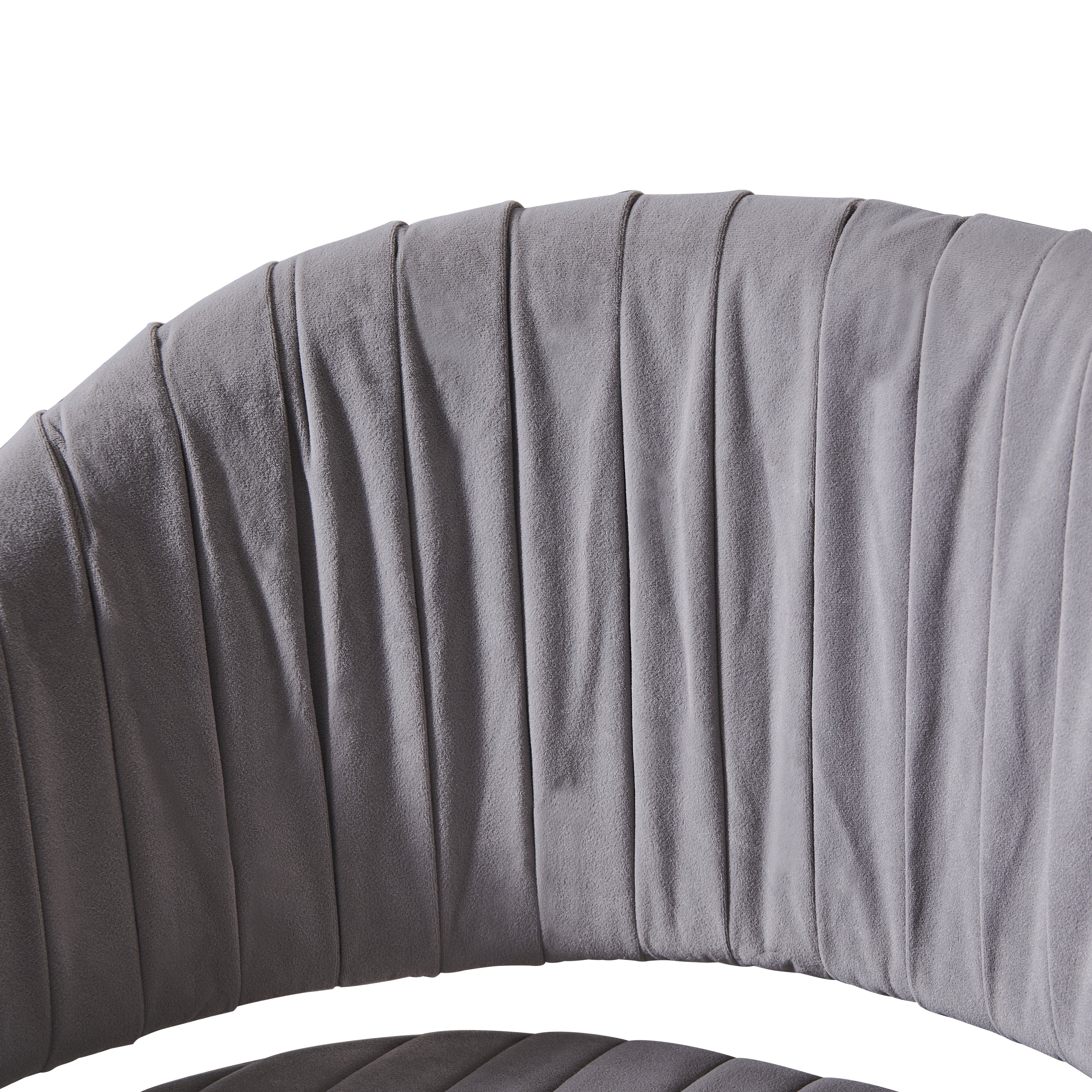 Modern Swivel High Quality Velvet Office Desk Chair - Grey