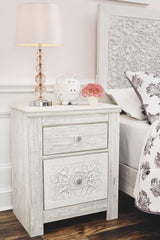 Whitewash Traditional Nightstand