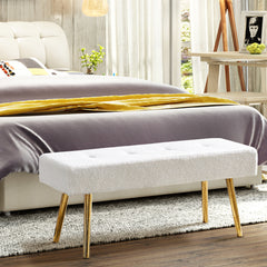 White Teddy Bench