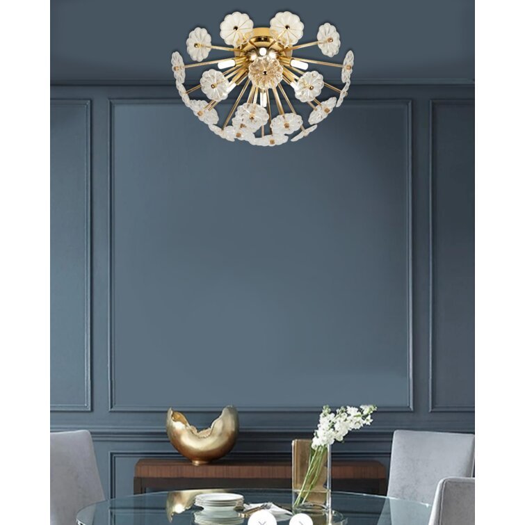 Crystal Blossom Chandelier Light Fixture Ceiling Lamp