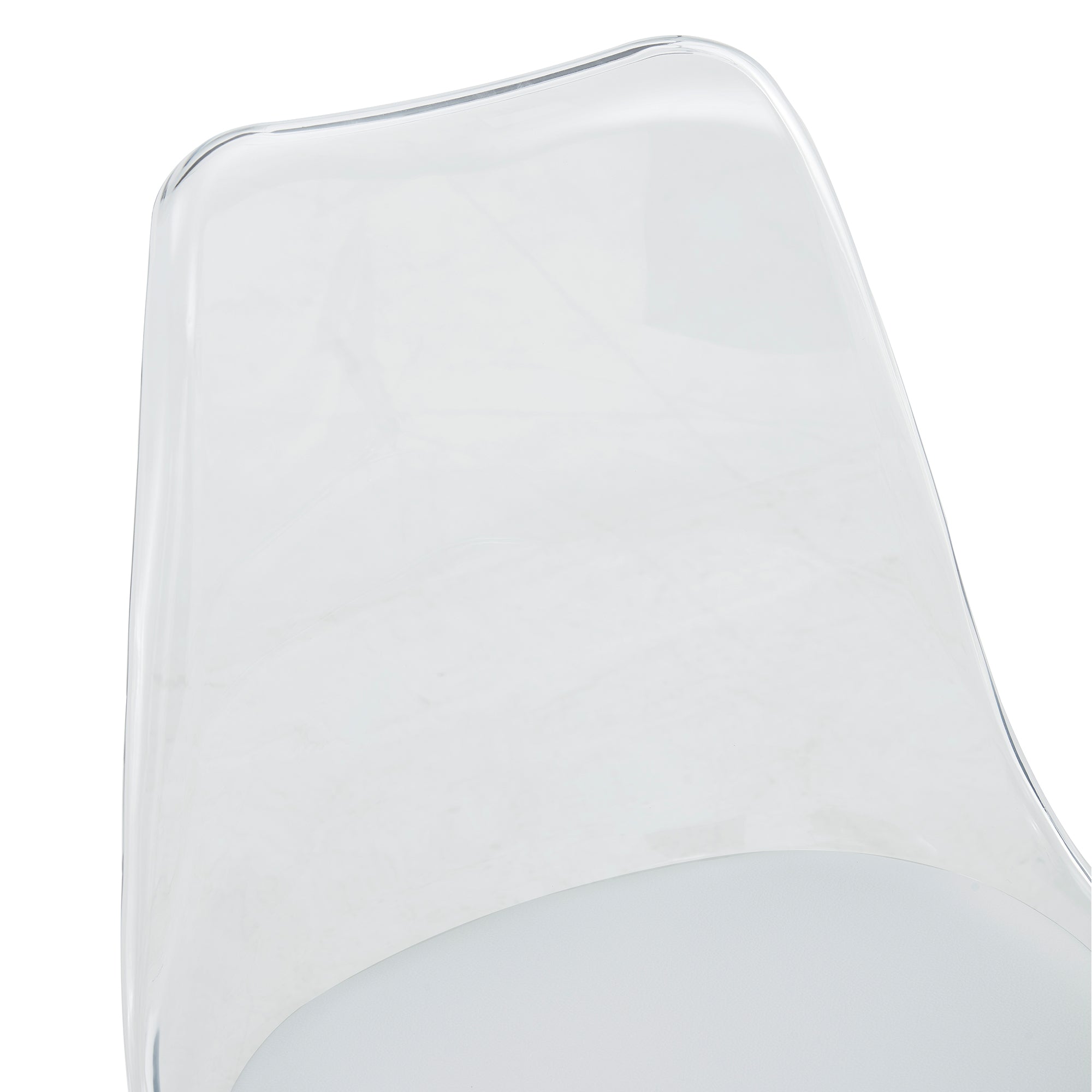 Modern Adjustable 360 °Swivel Chair with Wheels - Transparent Color