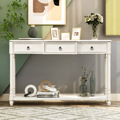 Console table with projecting drawers