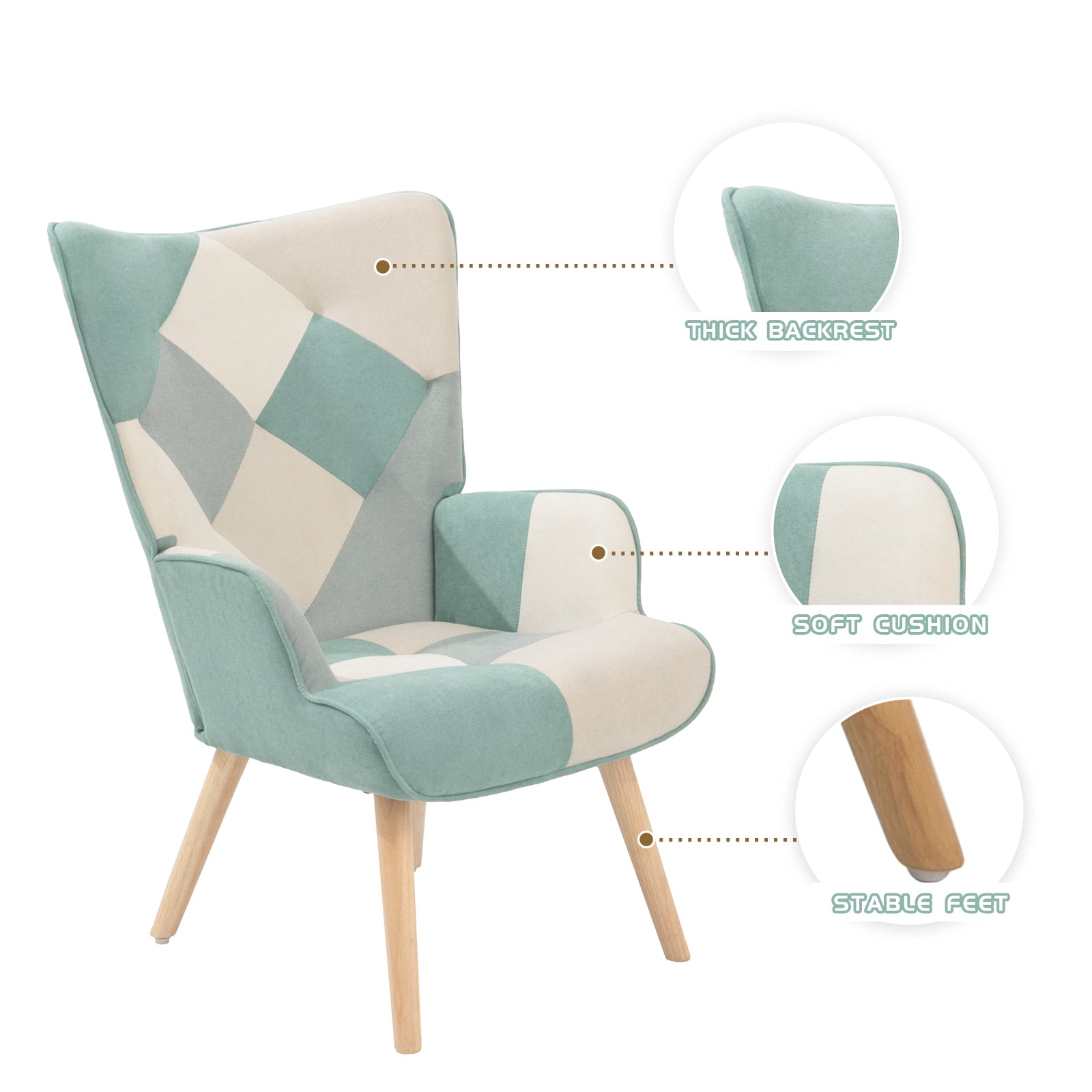 Blue Accent Armchair