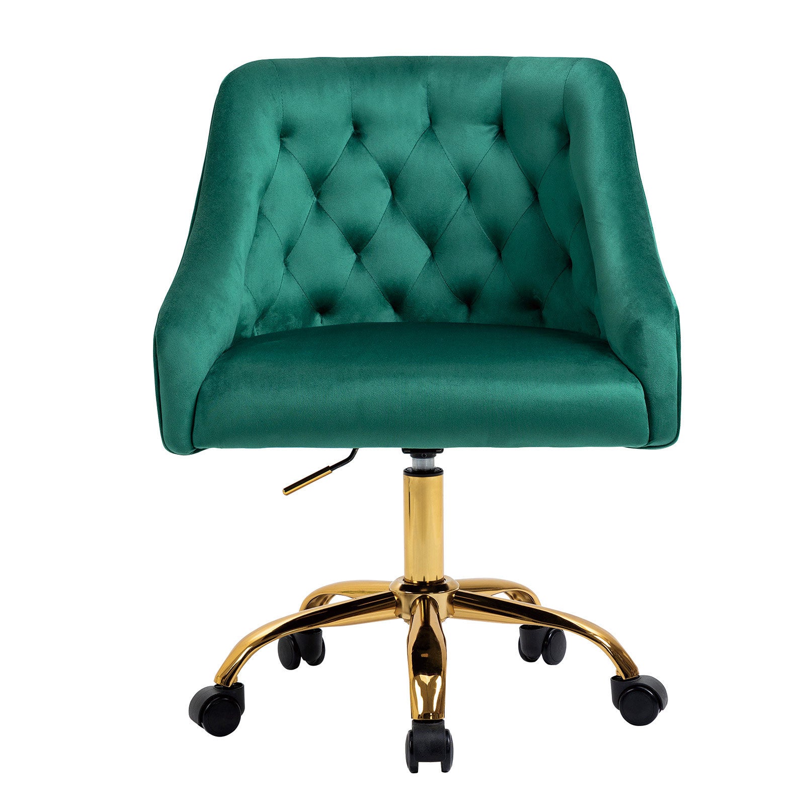 Modern Velvet Swivel Chair with Soft Seat - Green