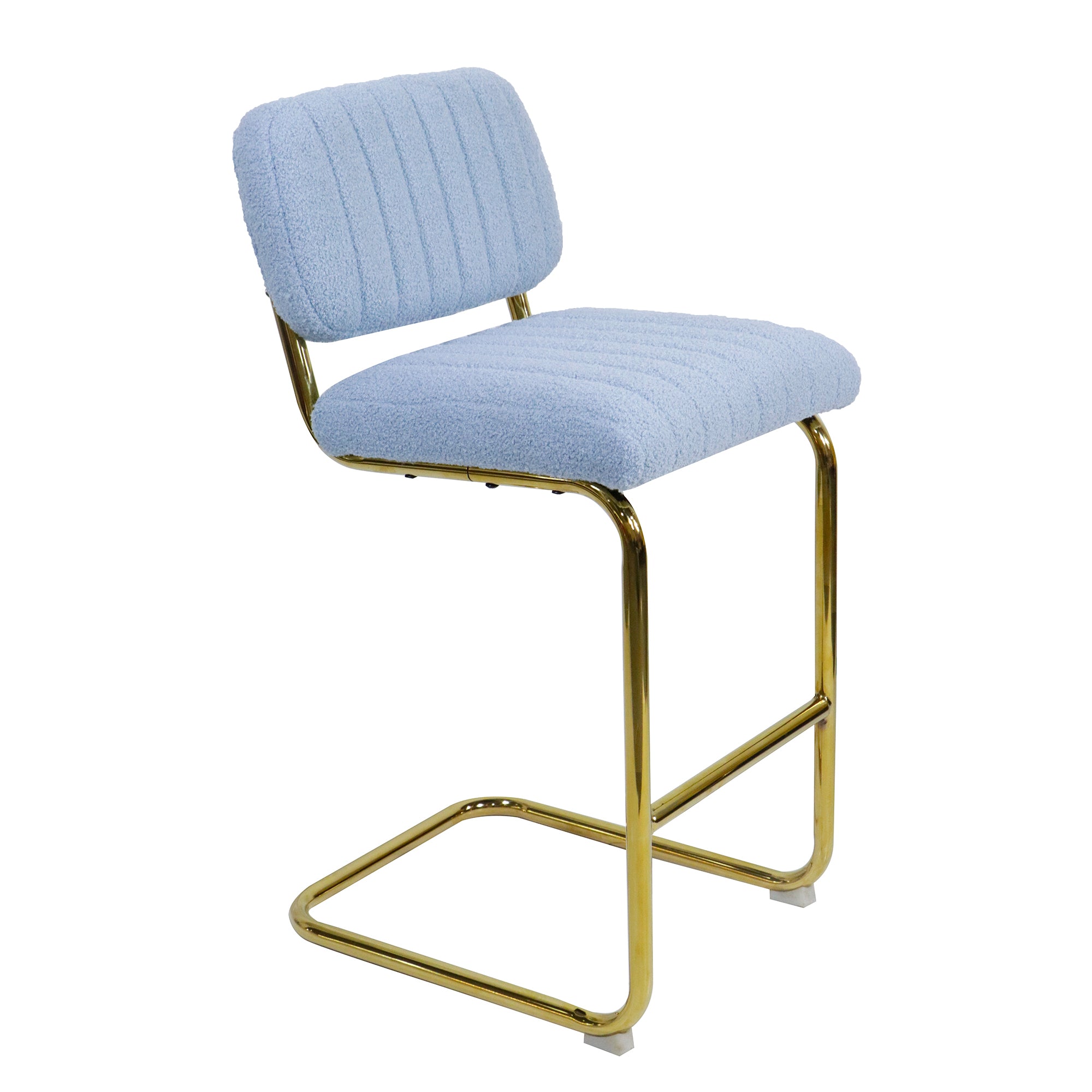 Modern Counter Height Bar Stools (Set of 2) - Blue