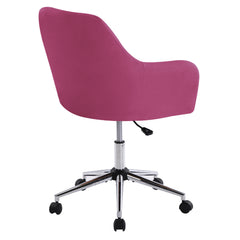 Swivel Adjustable Task Chair Executive Accent Chair with Soft Seat - Rose Red